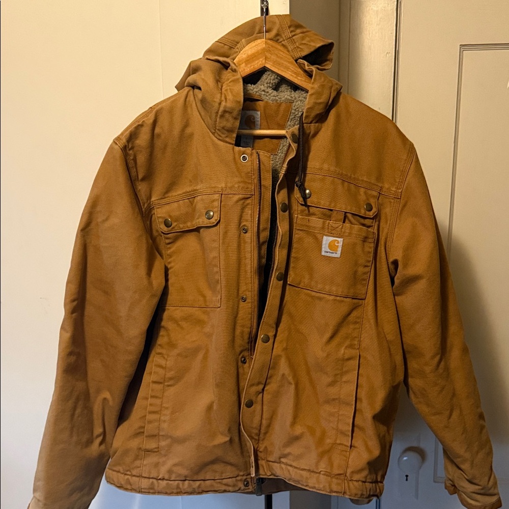 Carhartt Men's Tan Hooded Field Jacket